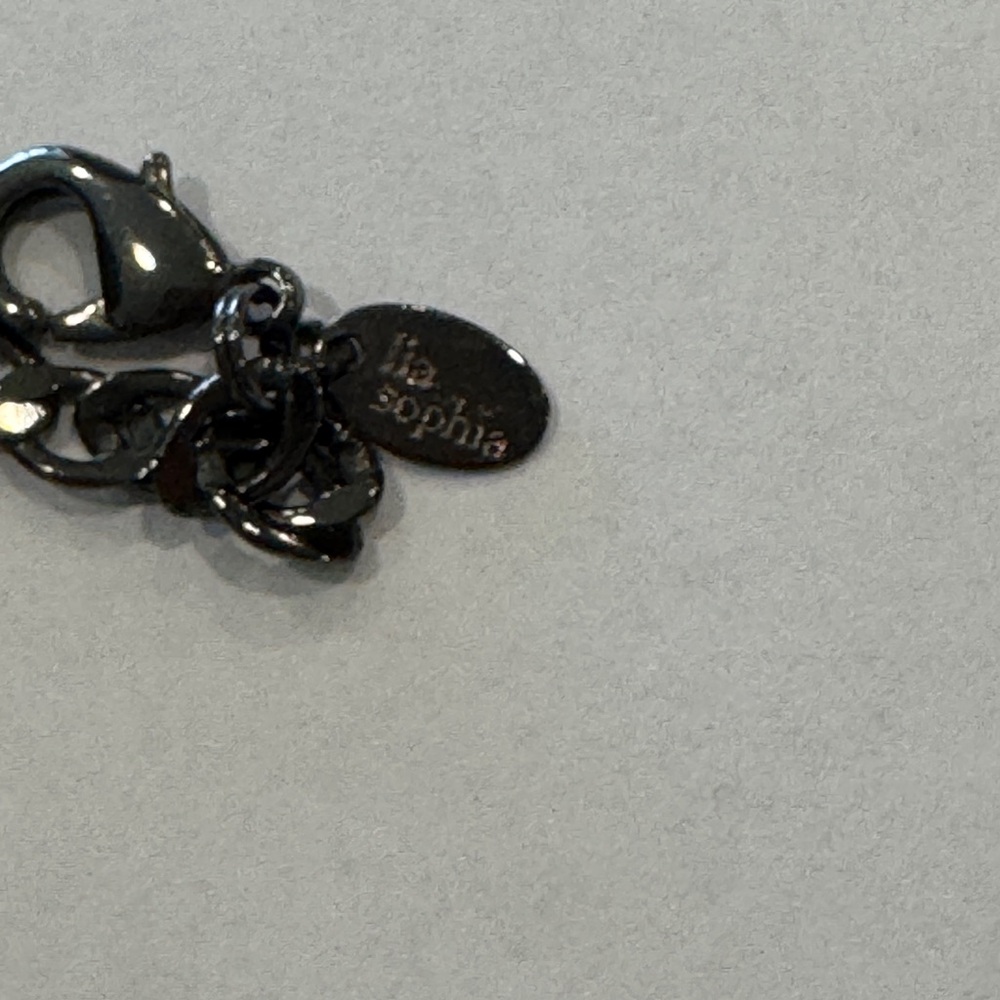Lia Sophia Black and Cream Pearl Necklace - Picture 3 of 3